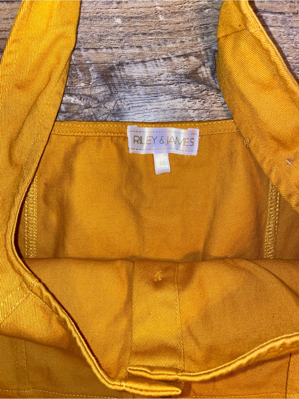 Mustard Button-Front Mini Dress - Picture 2 of 2
